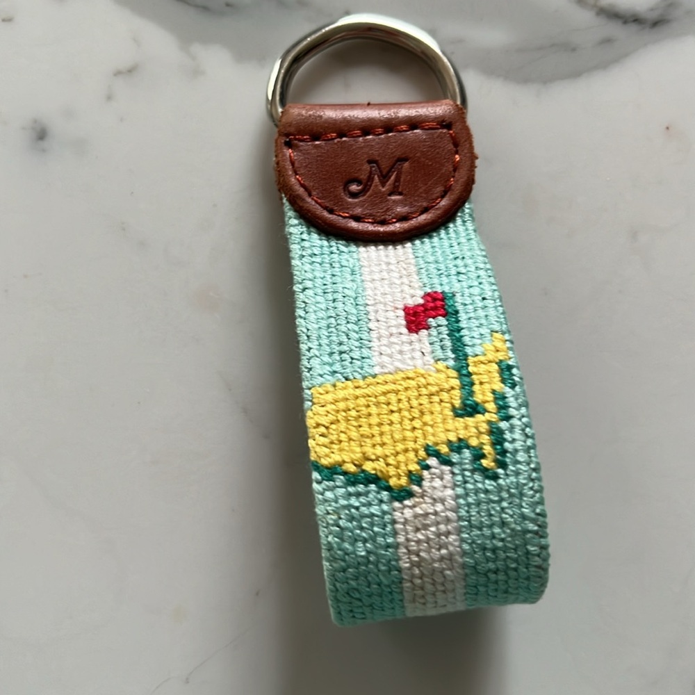 Masters S&B Key ring with Yellow and Green Design - The Masters-Augusta!